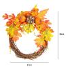 Gsycle Wreath, Christmas Wreaths Wreaths for Front Door Artificial Berry Wreath Orange Berry Autumn Vine Wreath for Home Wall view 4