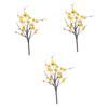 Amosfun 3pcs Artificial Plum Blossom Branches Lifelike Flowers for Home Wedding Office Faux Blossom Arrangement for Bouquets and Floral Arrangements view 1