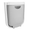 OFFSCH 1pc Folding Wall-Mounted Trash Can Space-Saving Household Waste Container for Kitchen Bathroom Washable Design Grey Color view 1