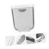 OFFSCH 1pc Folding Wall-Mounted Trash Can Space-Saving Household Waste Container for Kitchen Bathroom Washable Design Grey Color view 4
