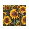 YQxwJL bee & Sunflowers print Dish Mat 18 x16in,Dish Drying Mat for Kitchen Counter,Super absorbent,for Kitchen Counter, Black view 1