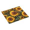 YQxwJL bee & Sunflowers print Dish Mat 18 x16in,Dish Drying Mat for Kitchen Counter,Super absorbent,for Kitchen Counter, Black view 2