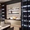 zktoermn Aluminum Alloy Floating Shelves, Wall Mounted Display Shelves Built-in Luminous LED Lights for Living Room, Bedroom, Bathroom, Pictures (Color : White, Size : 120x20x7.5cm) view 2