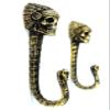 TUTURA LUTSS Indian Skull Handmade Brass Wall Hook  Unique Decorative Wall Mount Hook for Coats, Towels, Hats, and Bags  Rustic and Artistic Home Dcor Accent view 1