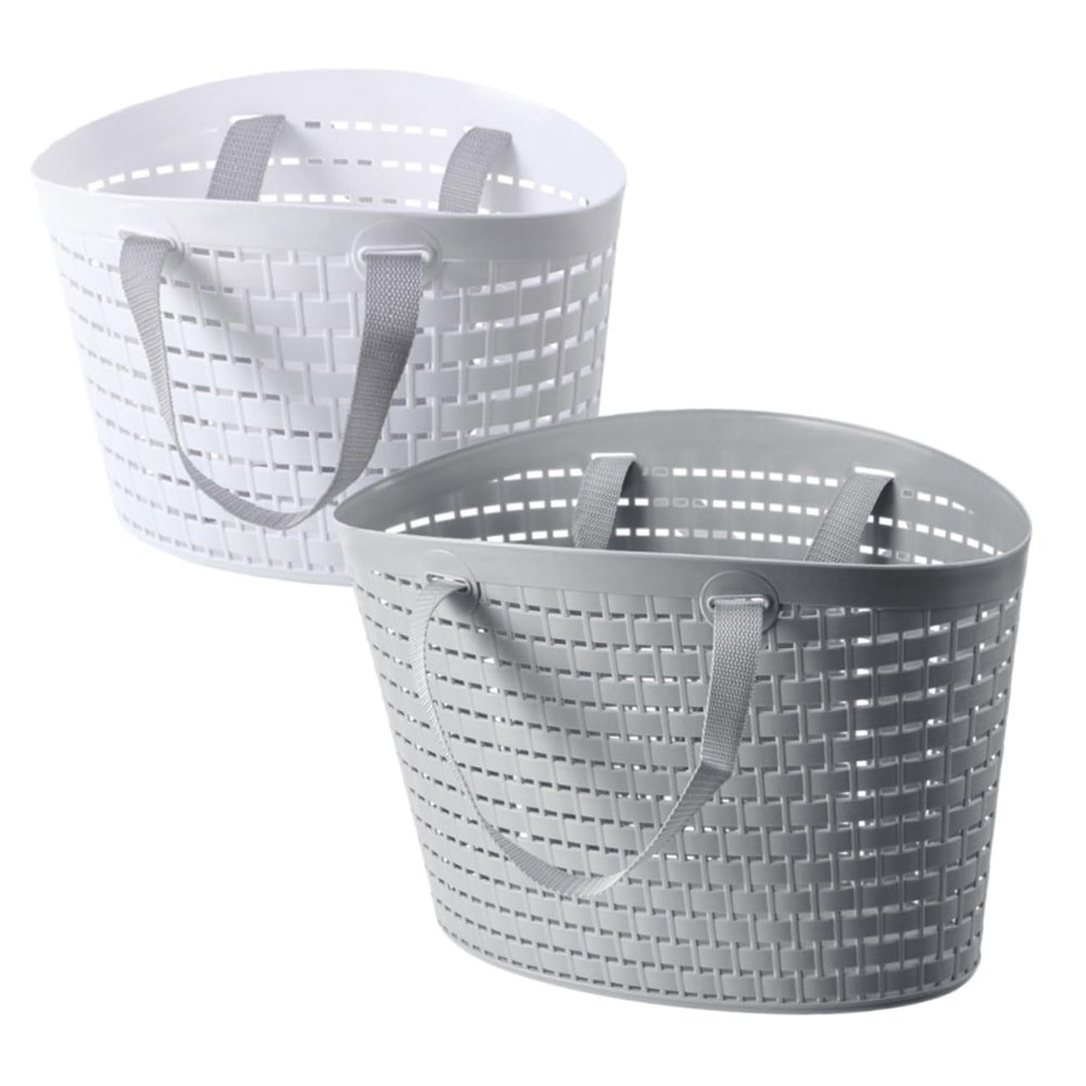 Ciieeo 2pcs Collapsible Laundry Room Storage Baskets Lid over The Toilet Organizers Fashion Laundry Sorter Washable Baskets for Bathroom Home Room