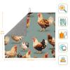 YQxwJL Chicken Prints print Dish Mat 18 x16in,Dish Drying Mat for Kitchen Counter,Super absorbent,for Kitchen Counter view 3