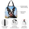 NONHAI Lunch Bag for Women Men Insulated Lunch Box Reusable Lovely Boston Terrier Lunch Tote Cooler Bag for Office Picnic view 4