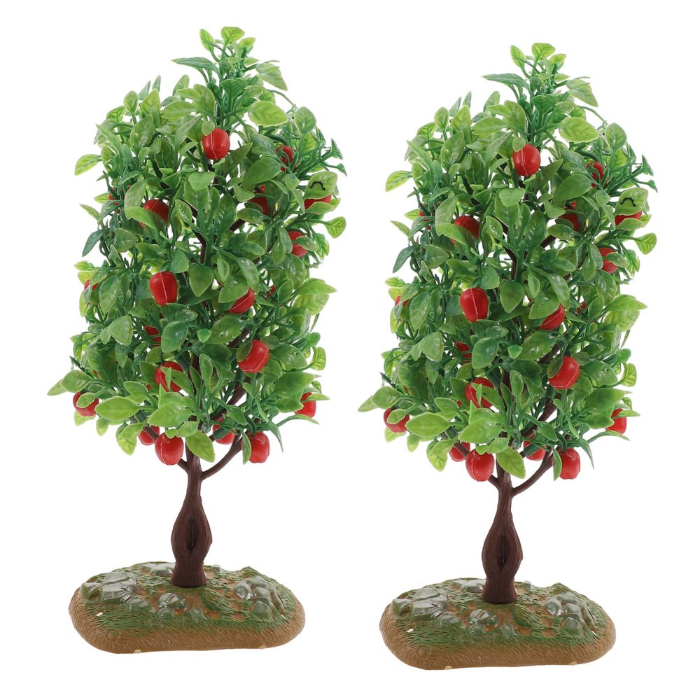 PRETYZOOM 4pcs Fruit Tree Models for Garden Layout and Landscape Decoration Realistic Gardening Adornments for Sand Table and