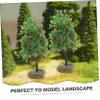 PRETYZOOM 4pcs Fruit Tree Models for Garden Layout and Landscape Decoration Realistic Gardening Adornments for Sand Table and view 4