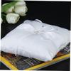 Holibanna Double Heart Bearer Pillow Cushion Satin Ribbons for Wedding Ceremony Design Rhinestone Accents for Bride and Groom view 2