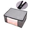 Holibanna Non-woven Foldable Storage Bag for Quilts and Clothes Light Grey Organizer Practical Space-saving for Home Capacity Design view 4