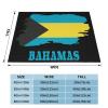 Bahamas Map Flag Ultra-Soft Micro Fleece Blanket, Breathable, Lightweight Comfortable Throw Blanket Cozy Bed Throws All Seasons 50"x40"inch view 2