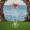CheriMuMu Wedding Flower Stand, 40.16inch Tall White Geometric Wedding Centerpieces Vase for Tables, Fish-Shaped Metal Flower Arrangements Stand for Wedding Reception Party Hotel Home Decor view 3