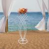 CheriMuMu Wedding Flower Stand, 40.16inch Tall White Geometric Wedding Centerpieces Vase for Tables, Fish-Shaped Metal Flower Arrangements Stand for Wedding Reception Party Hotel Home Decor view 4