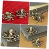 Amosfun 8pcs Vintage Copper Octopus Figurines Lifelike Tea Pet Decor for Tabletop Animal Decor Unique Home Accent for Ocean view 2