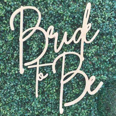 Bride to Be Wooden Sign for Backdrop- Custom Engagement Party Decorations, Bridal Shower Sign- Personalized Wooden Name Sign- Premium Birch Wood- Available in 16 & 23 (MDF, 20" W x 23" H)