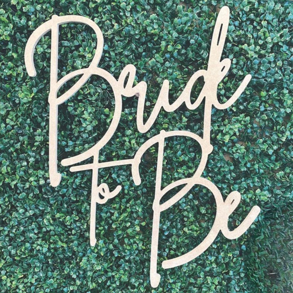 Bride to Be Wooden Sign for Backdrop- Custom Engagement Party Decorations, Bridal Shower Sign- Personalized Wooden Name Sign- Premium Birch Wood- Available in 16 & 23 (MDF, 20" W x 23" H)