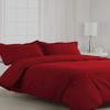 AHJ Beddings 1000 Thread Count 7 Piece Duvet Cover Set (4 pc Sheet Set 20 inch Deep Pocket + 3 pc Duvet Cover Set) 100% Egyptian Cotton - (Twin-XL Size, Burgundy Solid) view 1
