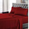AHJ Beddings 1000 Thread Count 7 Piece Duvet Cover Set (4 pc Sheet Set 20 inch Deep Pocket + 3 pc Duvet Cover Set) 100% Egyptian Cotton - (Twin-XL Size, Burgundy Solid) view 3