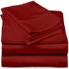 AHJ Beddings 1000 Thread Count 7 Piece Duvet Cover Set (4 pc Sheet Set 20 inch Deep Pocket + 3 pc Duvet Cover Set) 100% Egyptian Cotton - (Twin-XL Size, Burgundy Solid) view 4