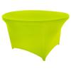 Goldstream Point Lime Green 48 Inch (4 Foot) Round Spandex Cocktail Tablecloth Folding Cover Stretch view 1