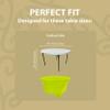 Goldstream Point Lime Green 48 Inch (4 Foot) Round Spandex Cocktail Tablecloth Folding Cover Stretch view 3