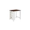 Lilola Home Graham 36-inch White Finish Small Space Counter Height Dining Table with USB Charging Ports and Storage Shelves  Modern Compact Dining Table for Apartments & Breakfast Nooks view 1