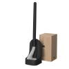 POLICK Golf Silicone Toilet Brushes Set and Drying Holder Long Handled Toilet Cleaning Brush Modern Hygienic Bathroom Accessories (Size : Black) view 1