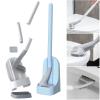 POLICK Golf Silicone Toilet Brushes Set and Drying Holder Long Handled Toilet Cleaning Brush Modern Hygienic Bathroom Accessories (Size : Black) view 4
