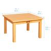ECR4KIDS 24in x 24in Square Hardwood Table with 14in Legs, Kids Furniture, Honey view 2