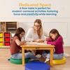 ECR4KIDS 24in x 24in Square Hardwood Table with 14in Legs, Kids Furniture, Honey view 3