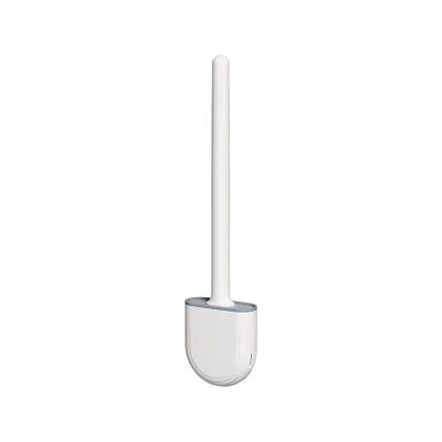 POLICK Soft TPR Silicone Head Toilet Brush with Holder Black Wall-Mounted Detachable Handle Bathroom Cleaner Durable WC Accessories (Size : Mini)
