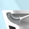 POLICK Soft TPR Silicone Head Toilet Brush with Holder Black Wall-Mounted Detachable Handle Bathroom Cleaner Durable WC Accessories (Size : Mini) view 4