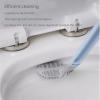 POLICK Toilet Brush Wall Mounted Household Cleaning Brush Tools Bathroom Utilities No Blind Spots Easy to Clean 1pcs with Holder (Size : Blue Brush) view 2
