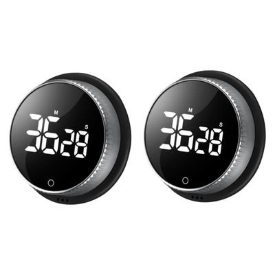 PRETYZOOM 2pcs Timer Clock Digital Kitchen Timer Display Workout Classroom Visual
