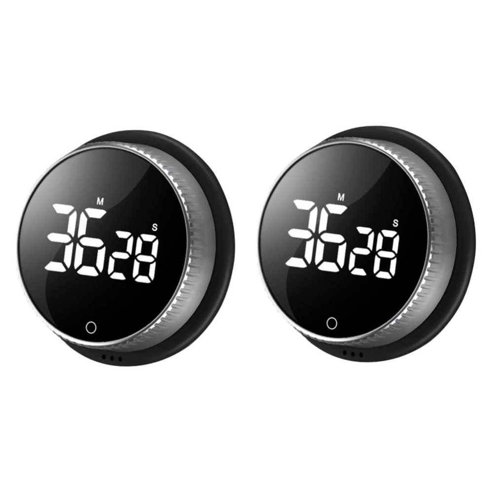 PRETYZOOM 2pcs Timer Clock Digital Kitchen Timer Display Workout Classroom Visual