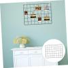 Ciieeo Shelf Hanging Plant Holder Hanging Closet Organizer Wall Ornament Wall Hanging Ornament Picture Frame Wall Grid Picture Frame Picture Storage Holder Iron Hanging Net Picture Decor view 4