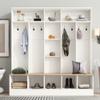Kootlena 72" H Multifunctional Hall Tree with Storage Bench, 4 in 1 Entryway Bench with Cube Storage Cabinet and Shelves, Hall Tree Organizer with 8 Hanging Coat Hooks for Entrance/Hallway view 1