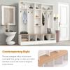 Kootlena 72" H Multifunctional Hall Tree with Storage Bench, 4 in 1 Entryway Bench with Cube Storage Cabinet and Shelves, Hall Tree Organizer with 8 Hanging Coat Hooks for Entrance/Hallway view 3