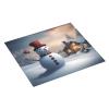 Christmas Snowman 3 Kitchen Absorbent Mat-Dish Drying Mat,Utensil Drying Mat-Kitchen Essential For Countertops view 2