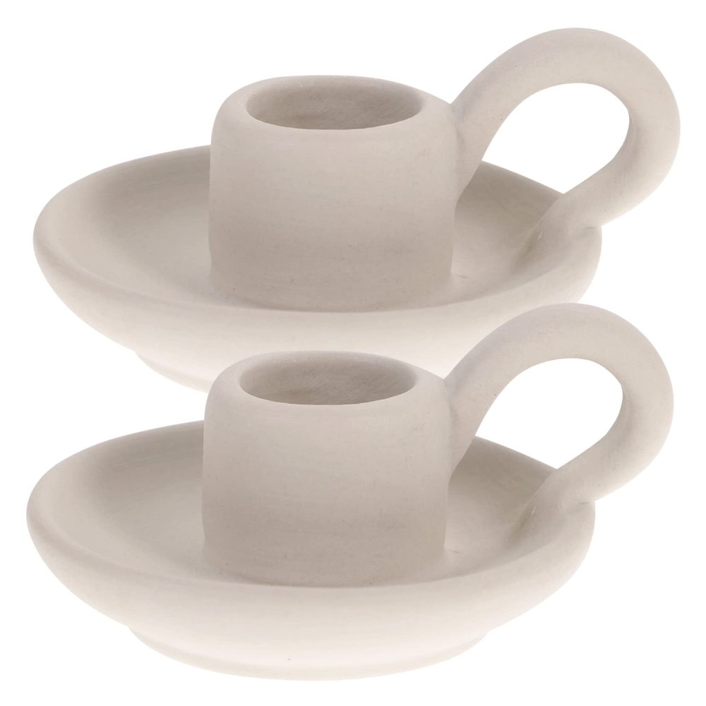 Holibanna Nordic Style Porcelain Candlestick Holder Set Votive Candle Holders for Home Decorative Table Stand