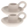 Holibanna Nordic Style Porcelain Candlestick Holder Set Votive Candle Holders for Home Decorative Table Stand view 1
