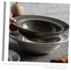 LIFKOME 1pc Creative Pasta Plate Ceramic Salad Serving Dish Deep Soup Bowl for Home Restaurant Stylish Tableware Light Gray Elegant Design Easy to Clean view 4