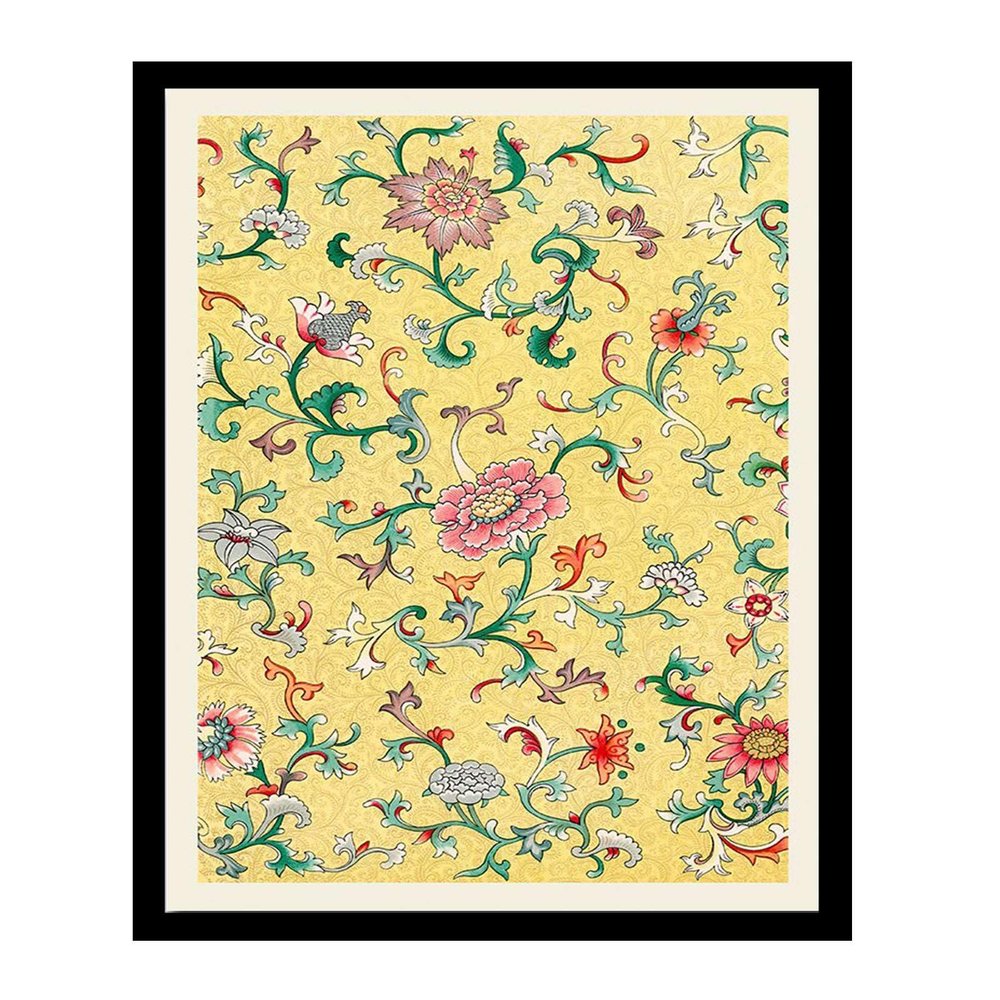 Wall Art Canvas Print Abstract Colorful Flower Plant Poster Prints Wall Art Picture Living Room and Bedroom Decoration 8x12inch Solid Wood Frame