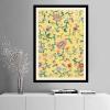 Wall Art Canvas Print Abstract Colorful Flower Plant Poster Prints Wall Art Picture Living Room and Bedroom Decoration 8x12inch Solid Wood Frame view 2