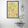 Wall Art Canvas Print Abstract Colorful Flower Plant Poster Prints Wall Art Picture Living Room and Bedroom Decoration 8x12inch Solid Wood Frame view 4