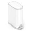 simplehuman Diaper Can with Odorsorb System (Odorsorb Pods and Odorsorb Liners), 18 Liter/ 4.8 Gallon, White Stainless Steel view 1
