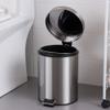 BestAlice 3L Trash Can Garbage Bin Container Household Stainless Steel Step Pedal Trash Can Dustbin Rubbish Garbage Bin Container Suit for Toilet, Bathroom, Kitchen, Living Room view 4