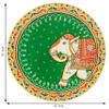 THEINDIANKRAFT Hand-Painted Elephant wall painting 12mm Wall Plate for home decor and wall decoration view 2