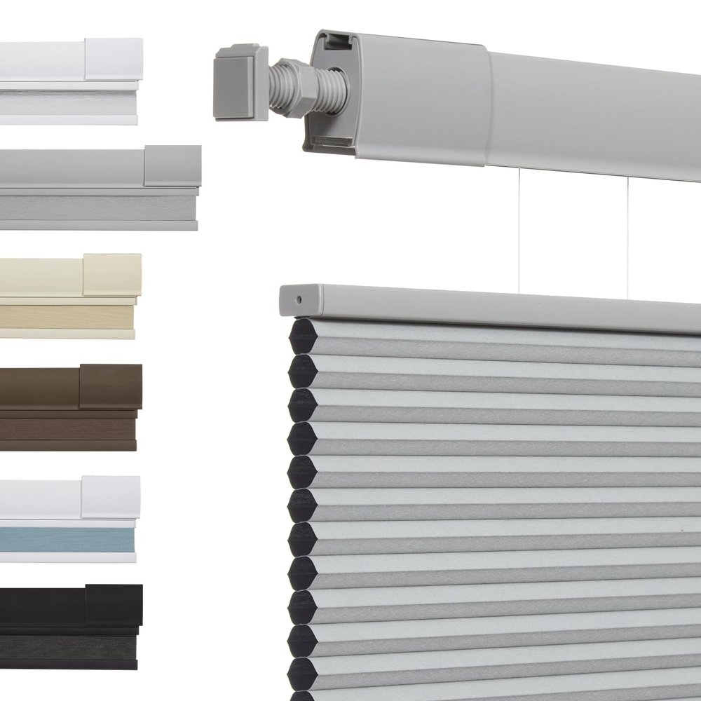 Tonature No Tools No Drill Top Down Bottom Up Cellular Shades for Windows, 1" Blackout Fabric, Cordless Honeycomb Blinds for Indoor Window, Thermal Insulated Noise Reduction, 51" W x 48" H, Grey